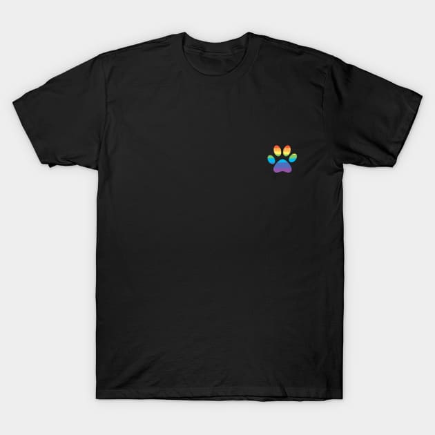Dog Paw Rainbow Pride Shirt, LGBTQ, Gay Shirt, Lesbian Shirt, Gift for Gay Lesbian, Gift for Dog Lovers, Queer Pride Month T-Shirt by InfiniTee Design